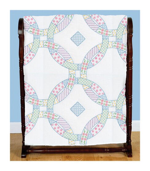 Jack Dempsey Needle Art 18 Wedding Rings Stamped Quilt Blocks 6pk