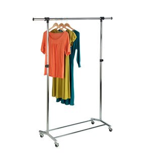 Honey Can Do 56.5 x 70.5 Chrome Adjustable Rolling Clothes Rack 80lbs