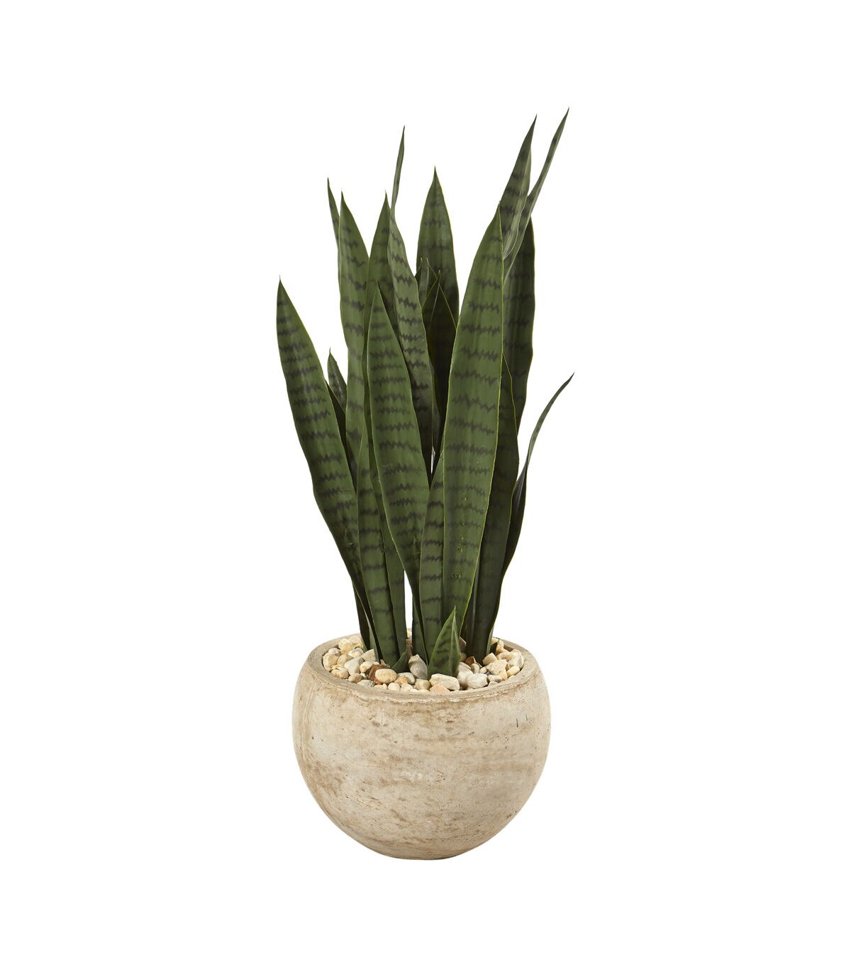 Nearly Natural 32 Sansevieria Artificial Plant in Sand Colored Planter