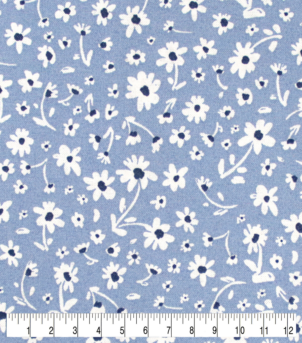 Floral on Light Blue Quilt Cotton Fabric by Keepsake Calico
