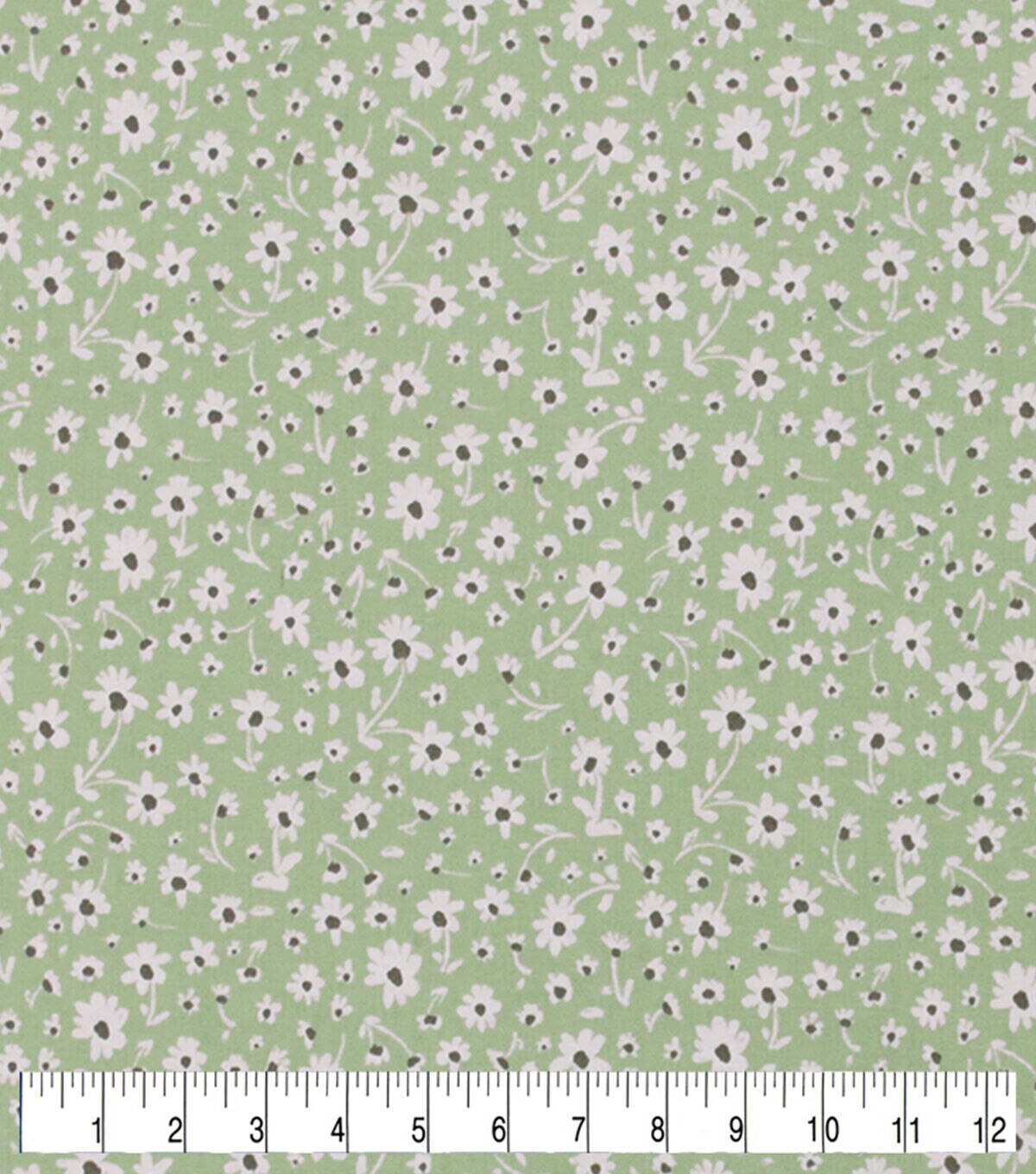 Floral on Sage Quilt Cotton Fabric by Keepsake Calico