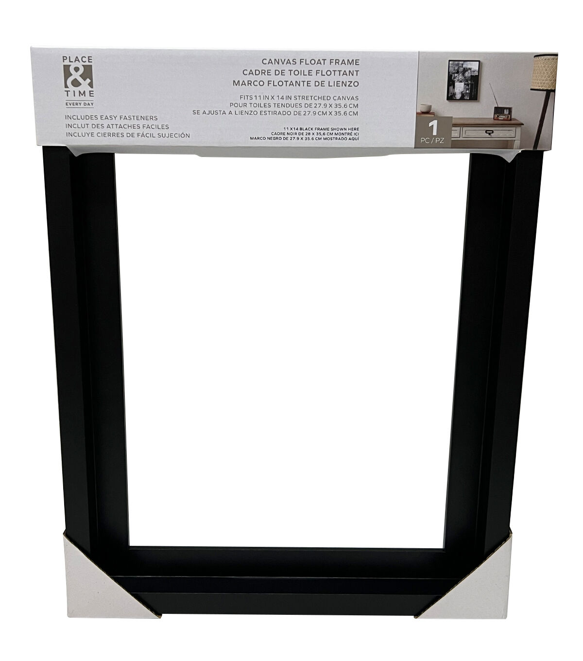 11 x 14 Black Canvas Float Frame by Place & Time