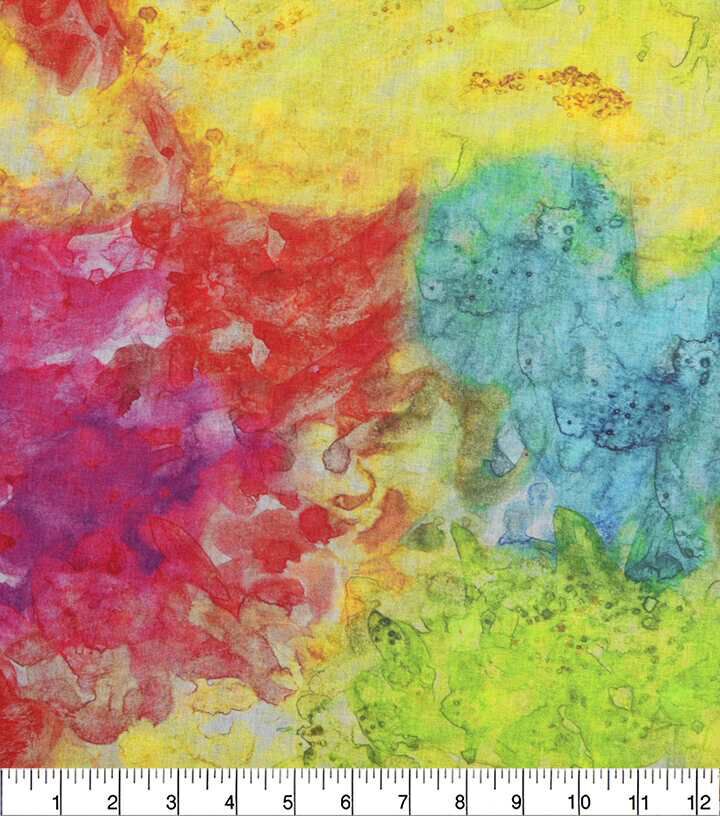 Bright Tie Dye Pattern Quilt Cotton Fabric by Keepsake Calico
