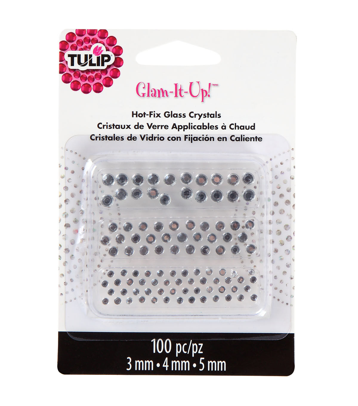 Tulip Glam-It-Up! Hot-Fix Glass Crystals AB Crystal 100CT