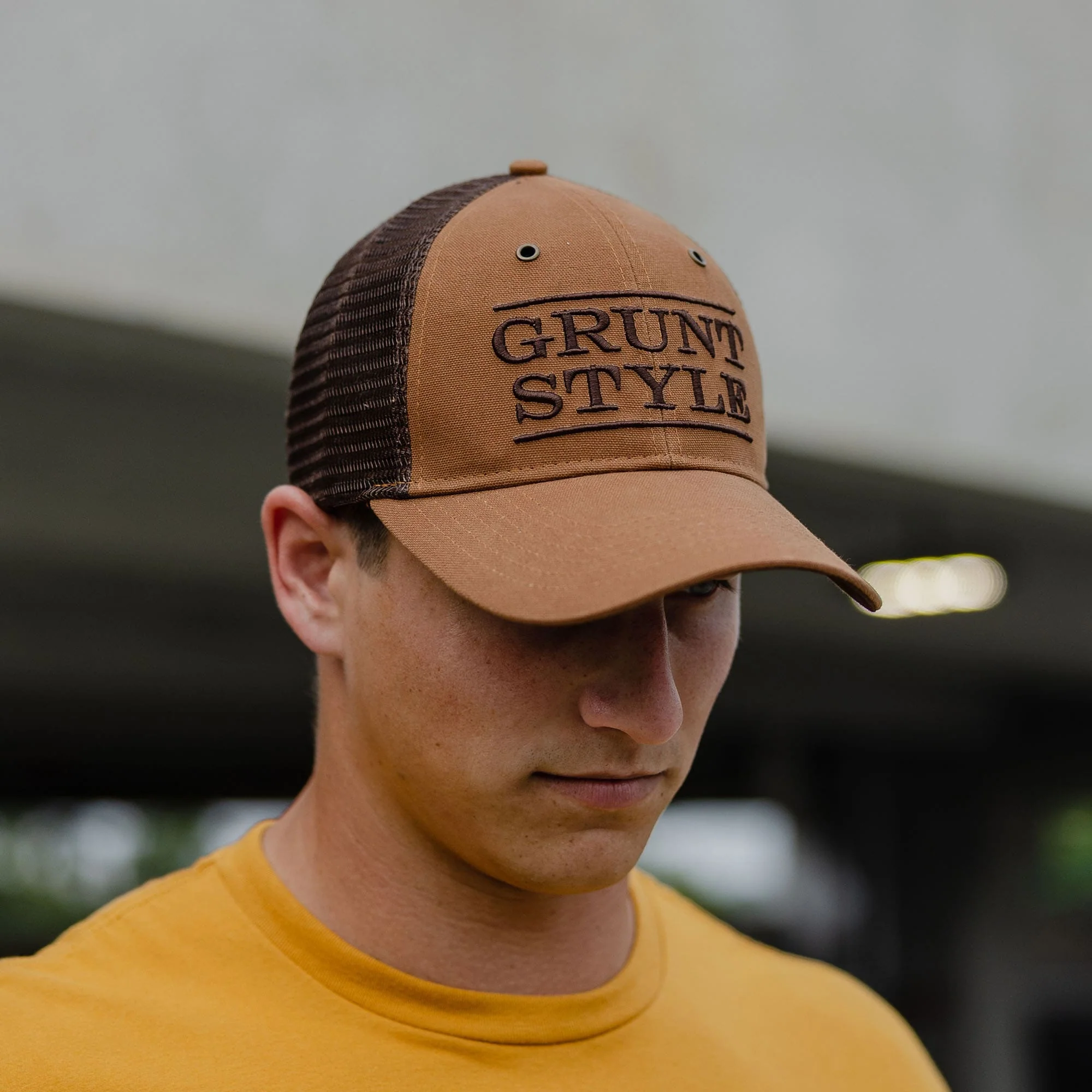 Grunt Style Stacked Logo - Canvas Hat