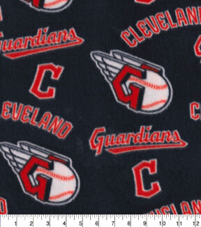 Fabric Traditions Cleveland Guardians Logo MLB Fleece Fabric