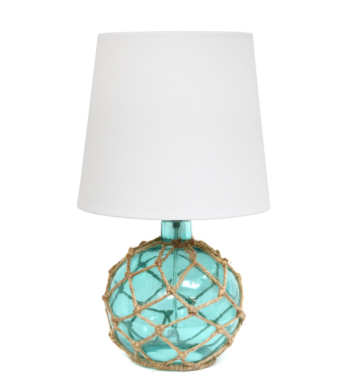 All The Rages 60 Nautical Netted Sea Glass Table Lamp with Shade