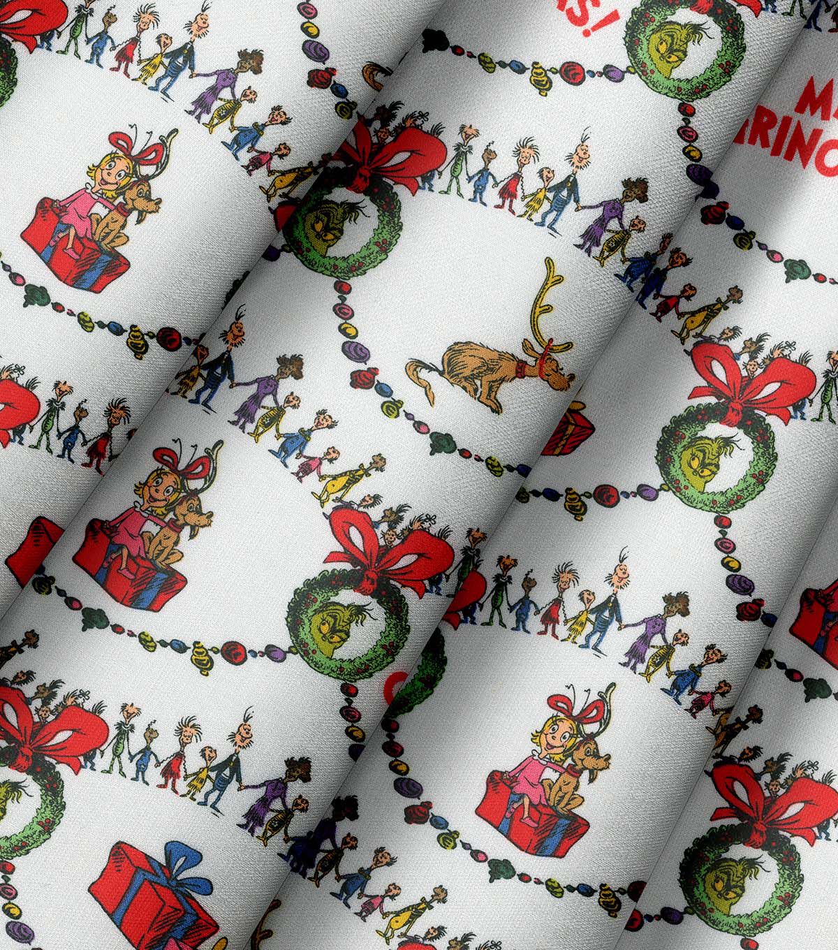 Grinch Whoville Christmas Cotton Fabric