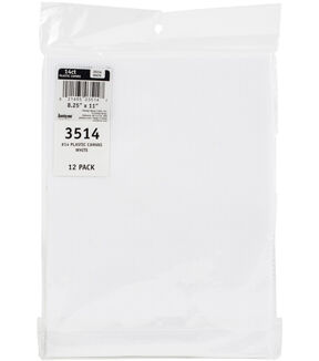 Design Works 0.25 x 11 White 14 Count Plastic Embroidery Fabric 12pk