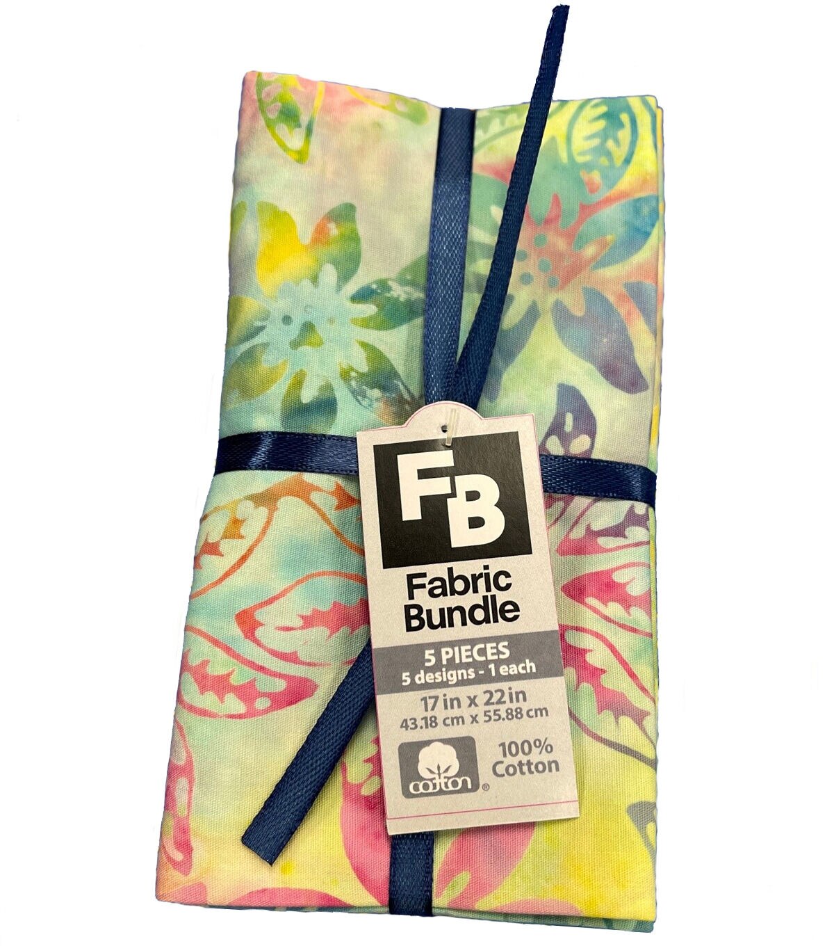 Multi Indonesian Batik One 5 Pc Cotton Fabric Quarter Bundle