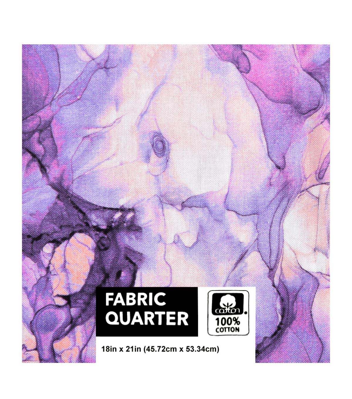 18 x 21 Purple Dye Quilt Cotton Fabric Quarter by Keepsake Calico