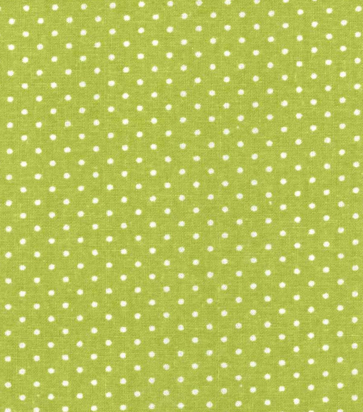 Dots on Light Green Quilt Cotton Fabric by Keepsake Calico