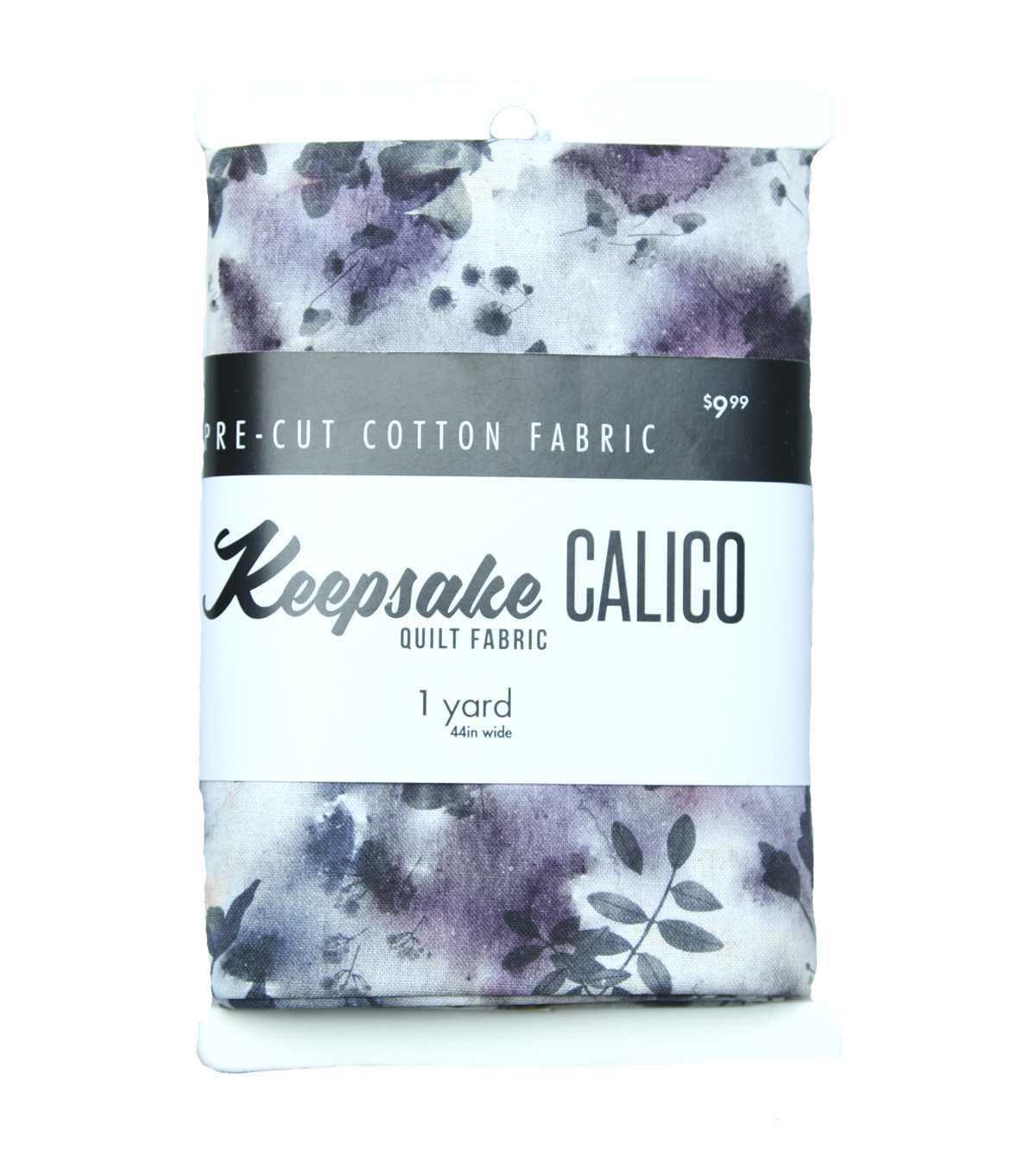 1yd Precut Blue Watercolor Leaves Quilt Cotton Fabric by Keepsake Calico