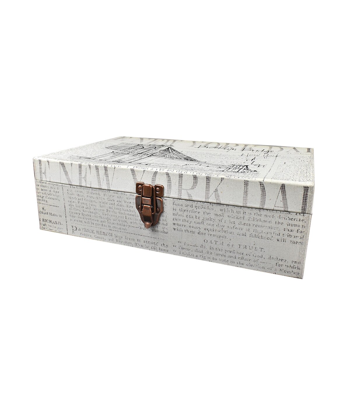 16 Brooklyn Bridge Sketch Suitcase Box With Metal Closure by Hudson 43