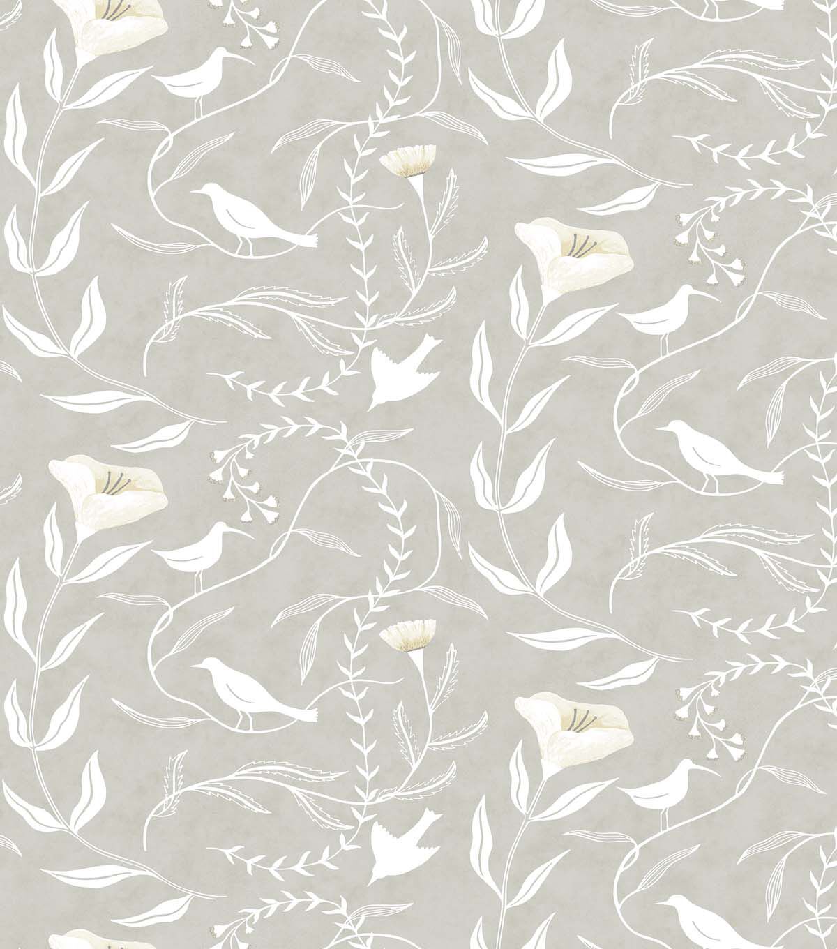 Elana Gabrielle 20.5' x 18' Flax Birdsong Peel & Stick Wallpaper