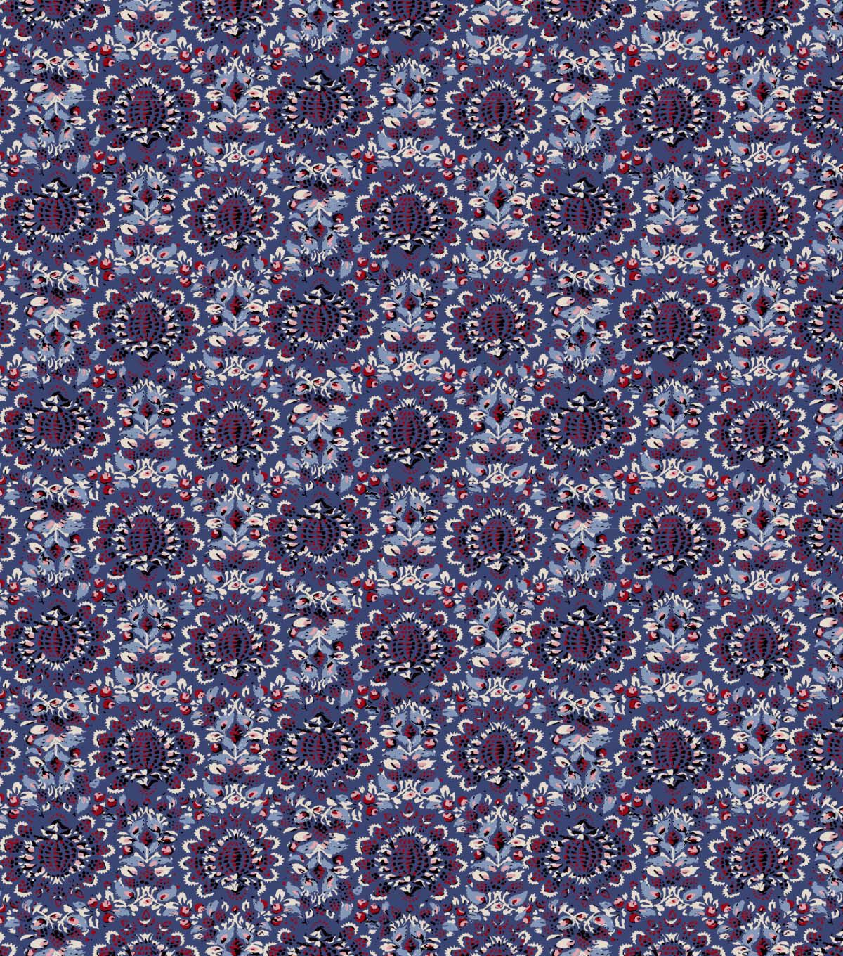 Springs Creative Blue Bandana Cotton Fabric by Keepsake Calico