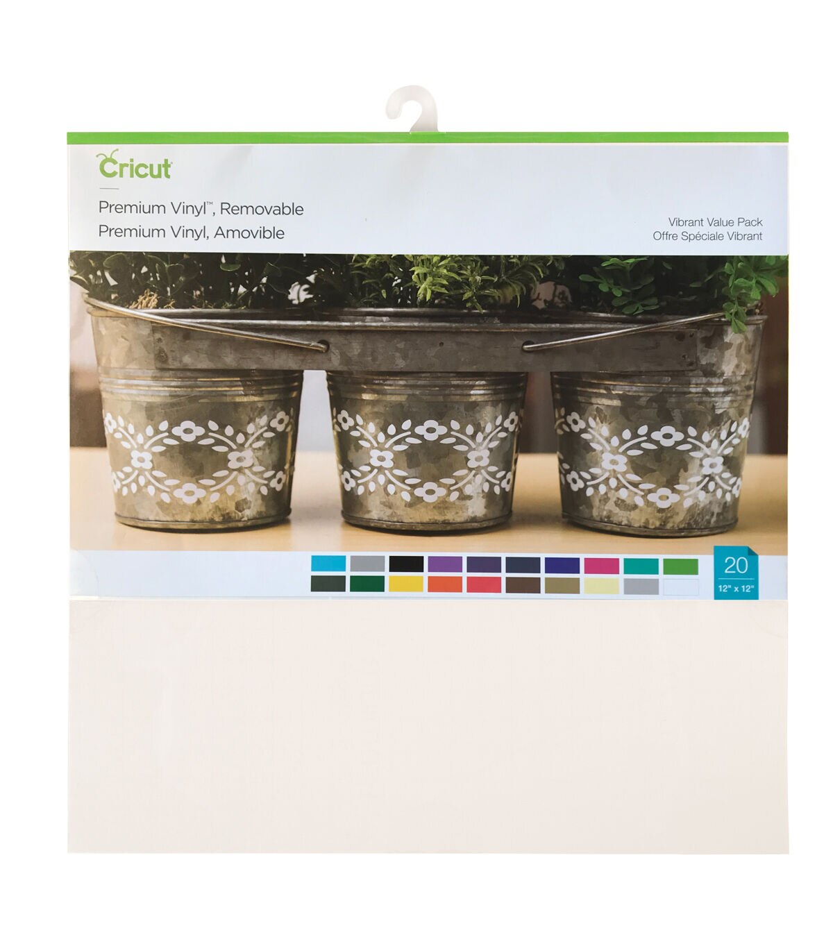 Cricut 12 x 12 Vibrant Removable Premium Vinyl Value Pack 20ct