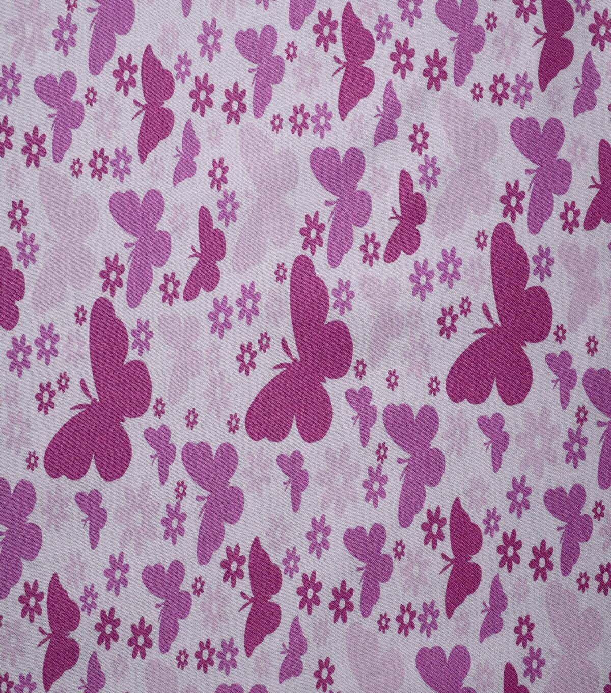 Butterflies on Pink Cotton Fabric by Quilter's Showcase