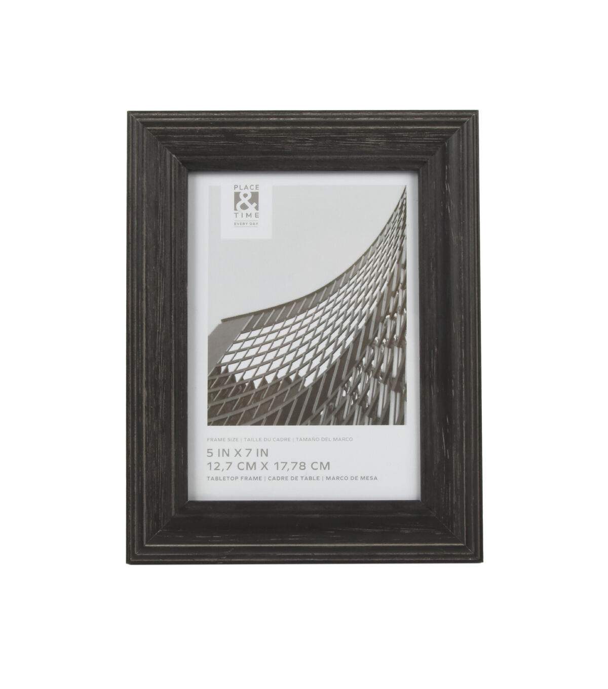 5 x 7 Rustic Gray Wood Tabletop Picture Frame by Place & Time