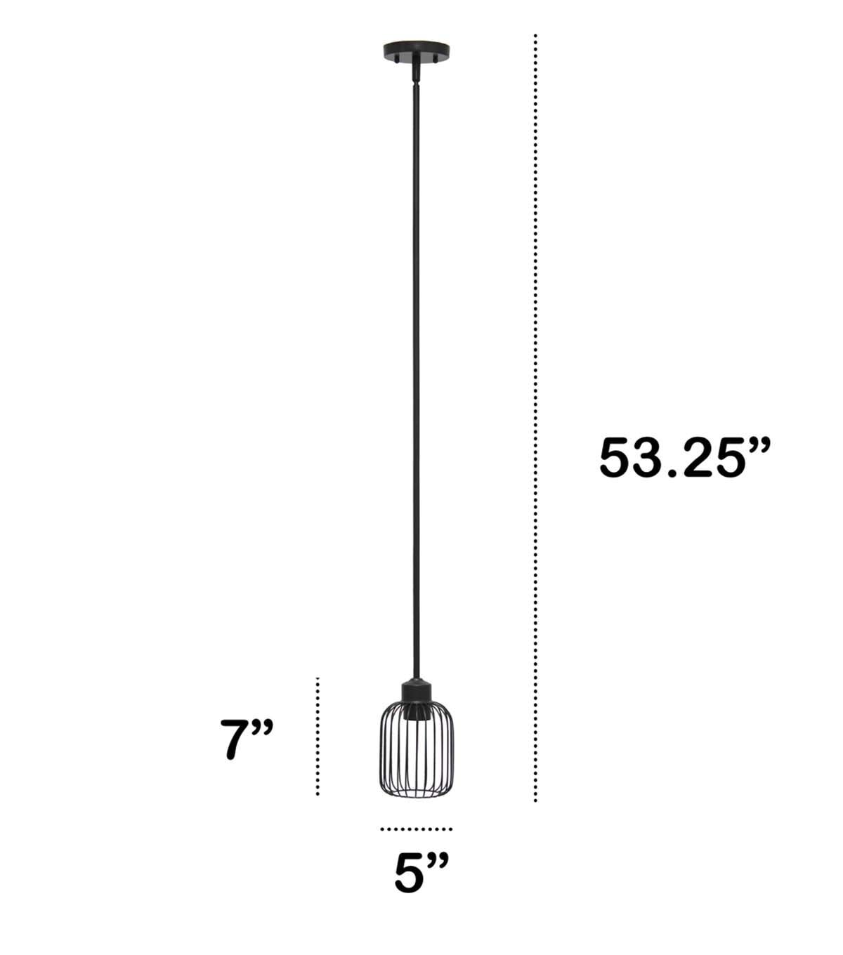 All The Rages 7 Metal Hanging Caged Mini Pendant Ceiling Light Fixture