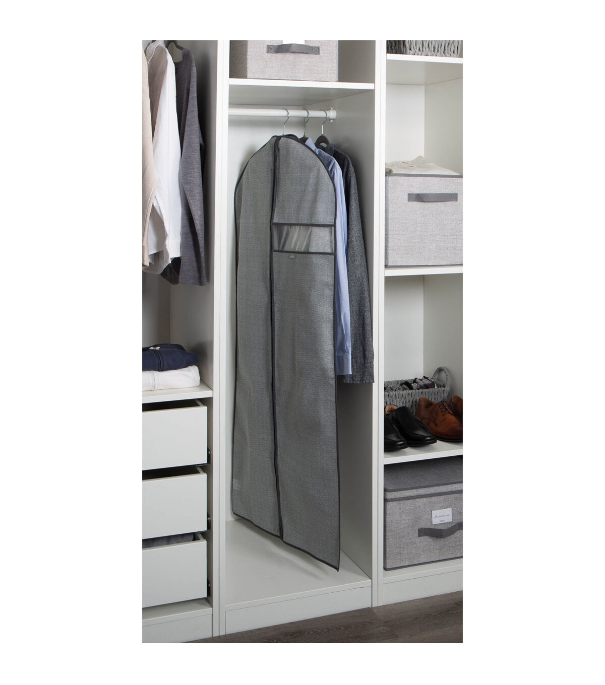 Simplify 24 x 53 Gray Dress Garment Bag