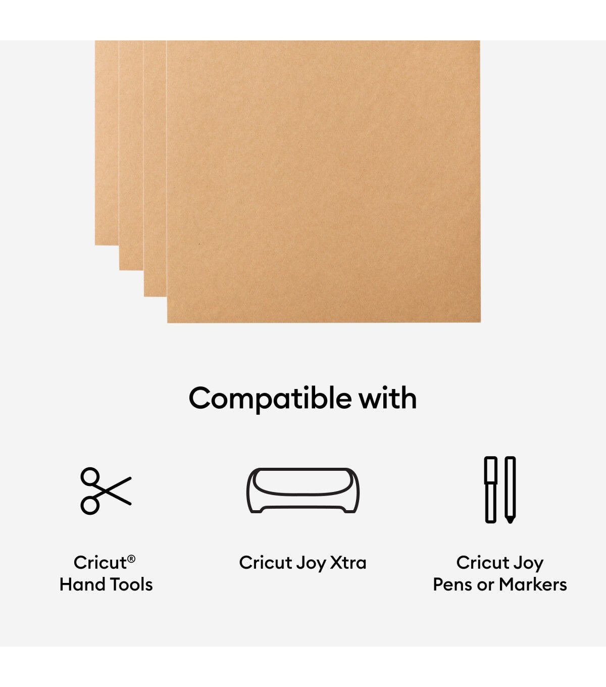 Cricut Joy Xtra 9.5 x 12 Kraft Brown Permanent Smart Label Vinyl 4ct