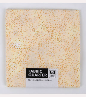 18 x 20 on Cream Metallic Cotton Fabric Quarter 1pc by Keepsake Calico