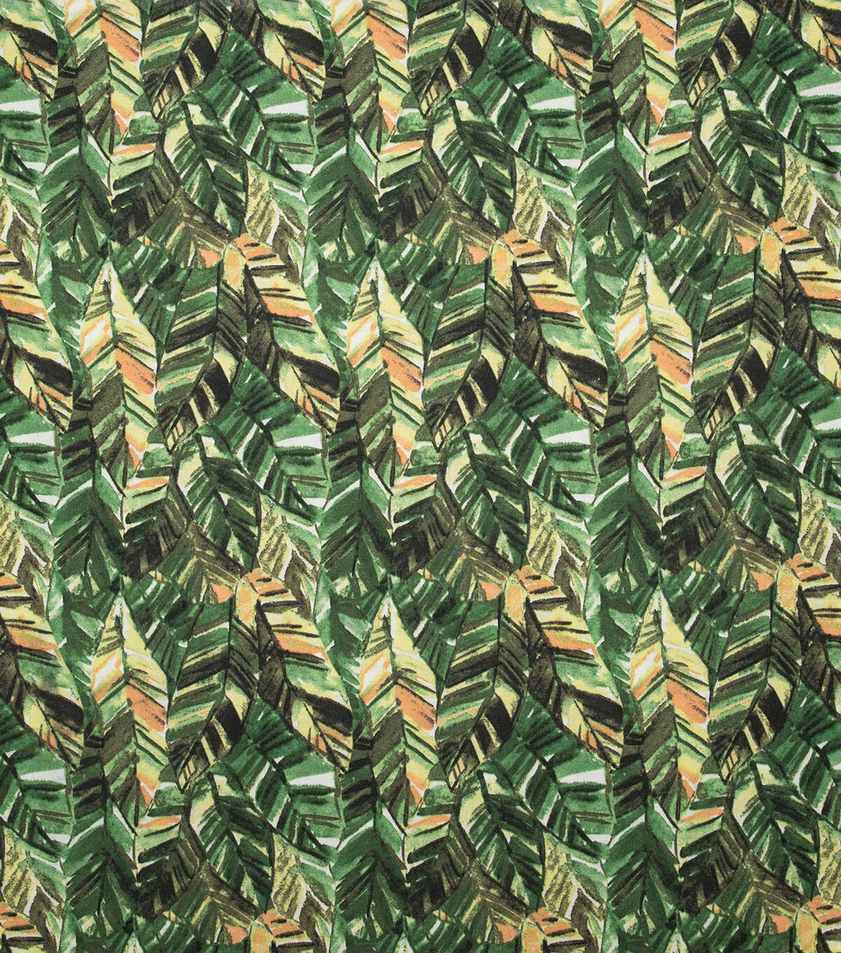 Green Watercolor Palm Leaves Quilt Cotton Fabric by Keepsake Calico