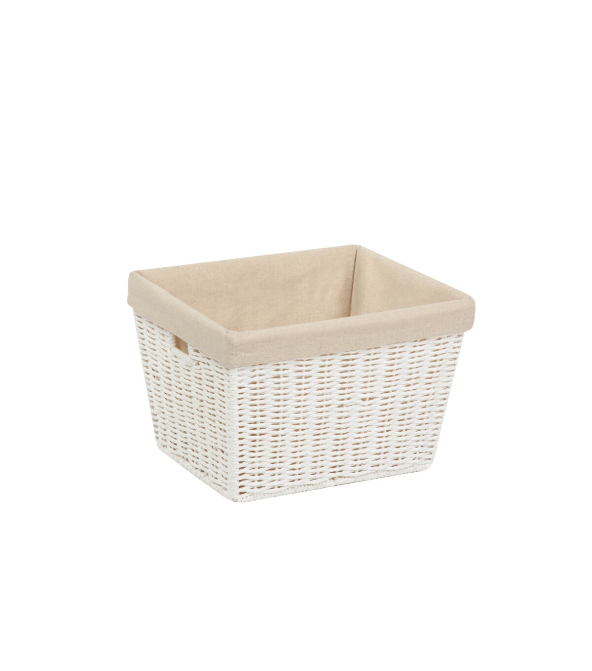 Honey Can Do 10 x 12 White Paper Rope Basket With Natural Liner