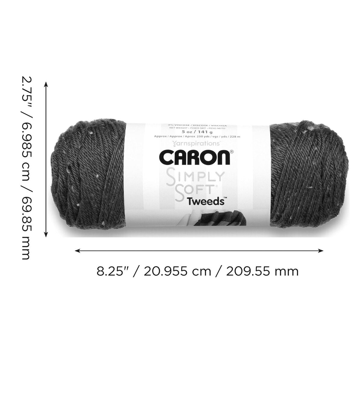 Caron Simply Soft Tweeds 250yds Worsted Acrylic Yarn
