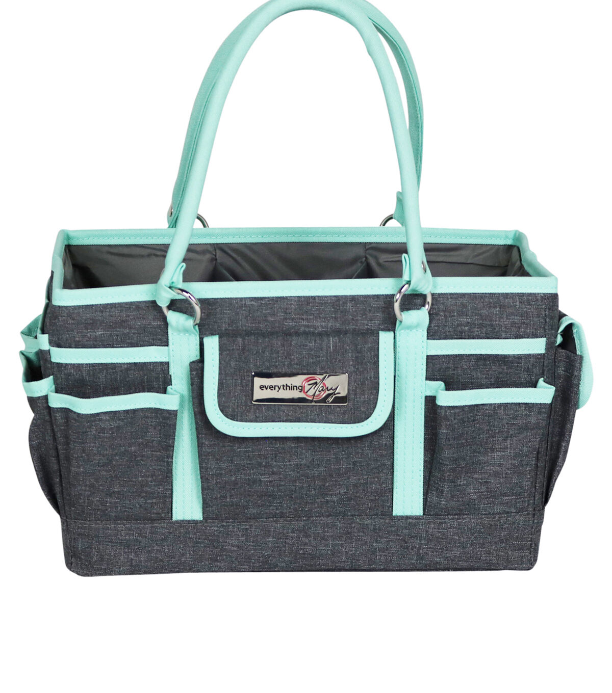 Everything Mary 13 Teal & Gray Collapsible Deluxe Store & Tote
