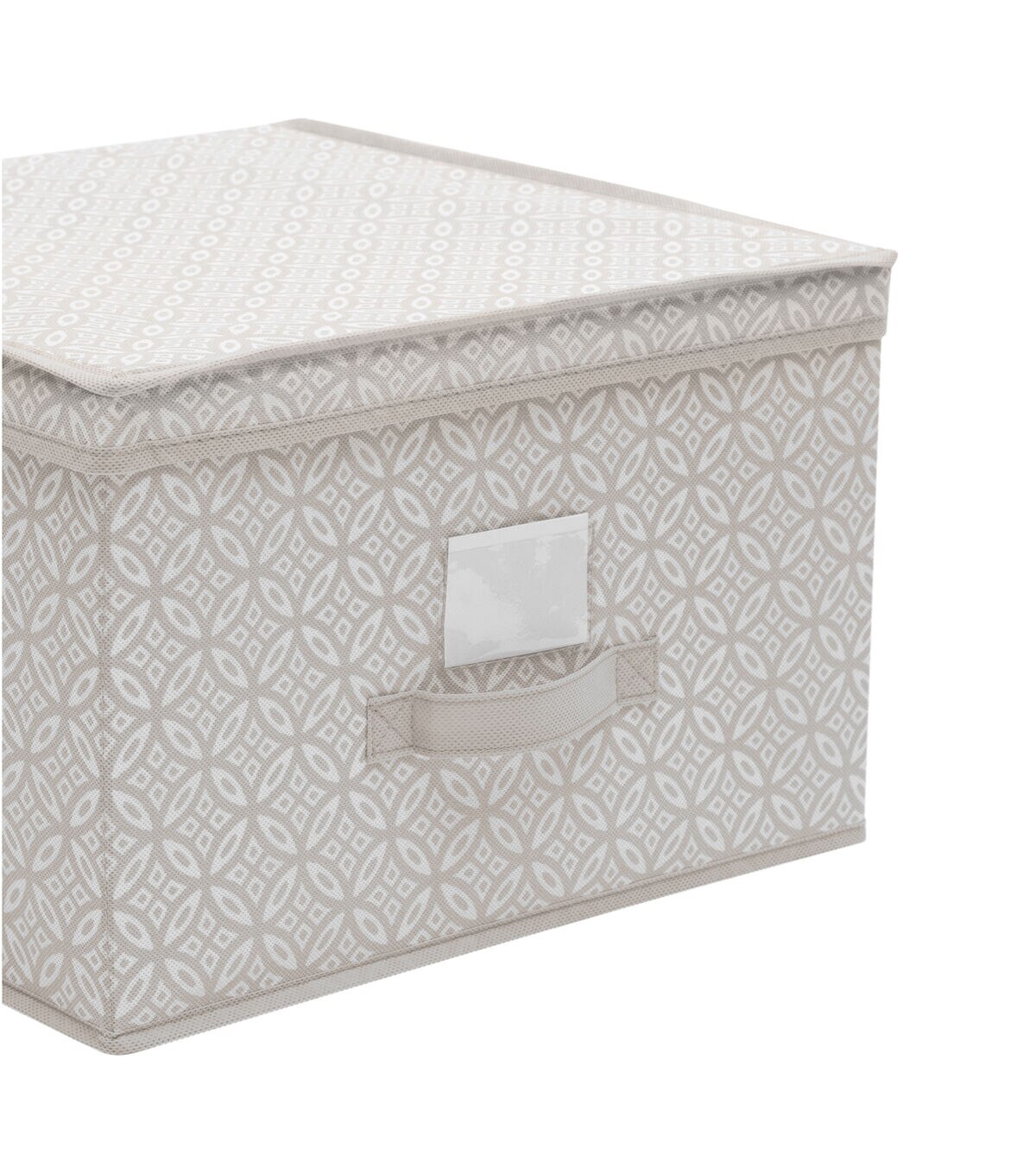Simplify 16 x 10 Gray Boho Storage Box With Handle