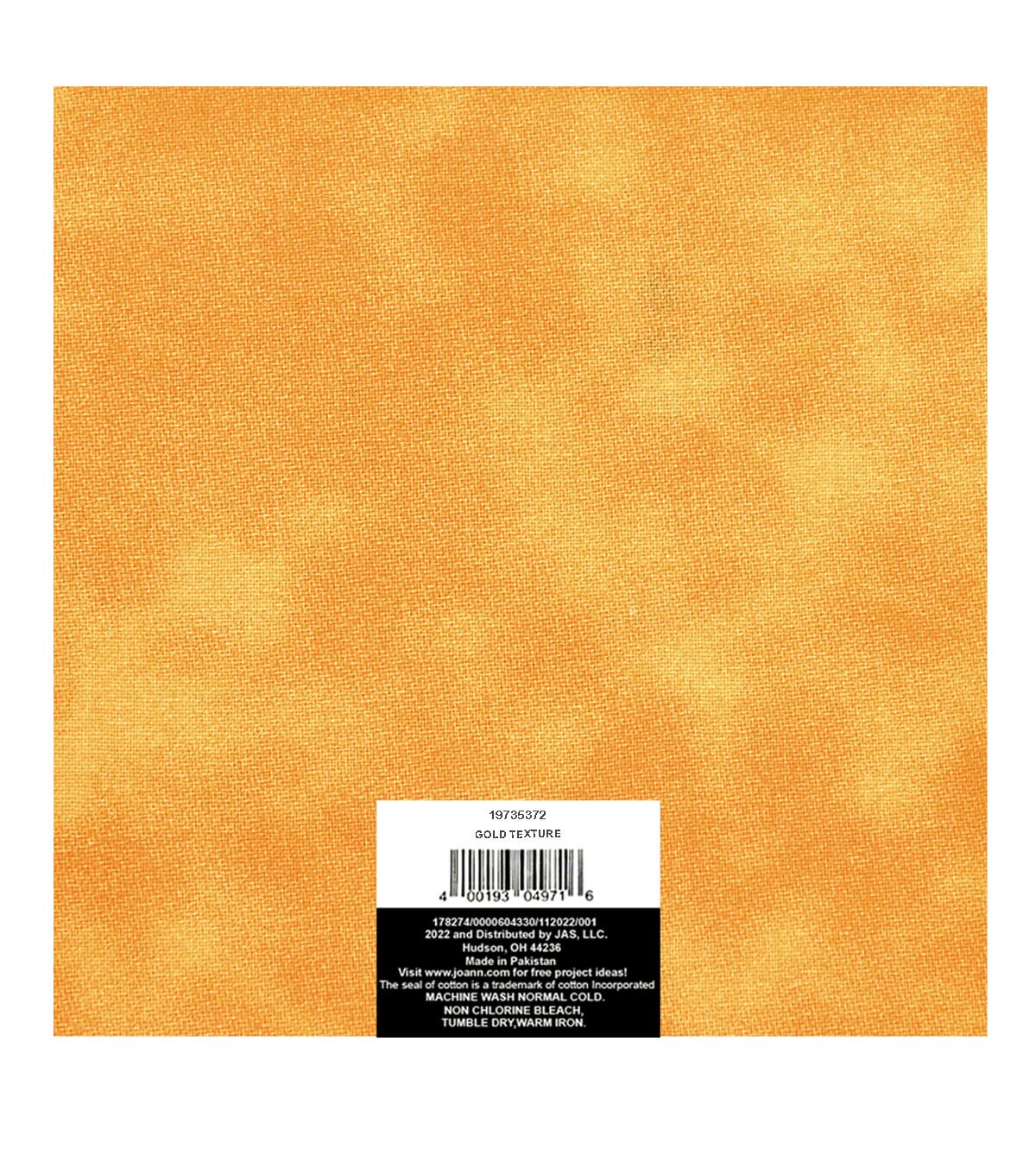 18 x 21 Gold Texture Cotton Fabric Quarter 1pc by Keepsake Calico