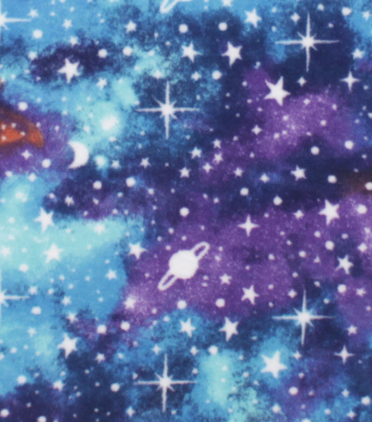 Galactic Celestial Starry Sky on Multicolor Anti Pill Fleece Fabric