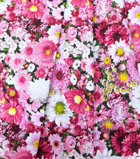 Fabric Traditions Pink & Red Garden Party Floral Premium Cotton Fabric