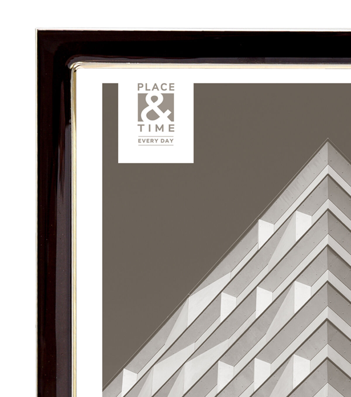 8 x 10 Black & Gold Enamel Tabletop Picture Frame by Place & Time