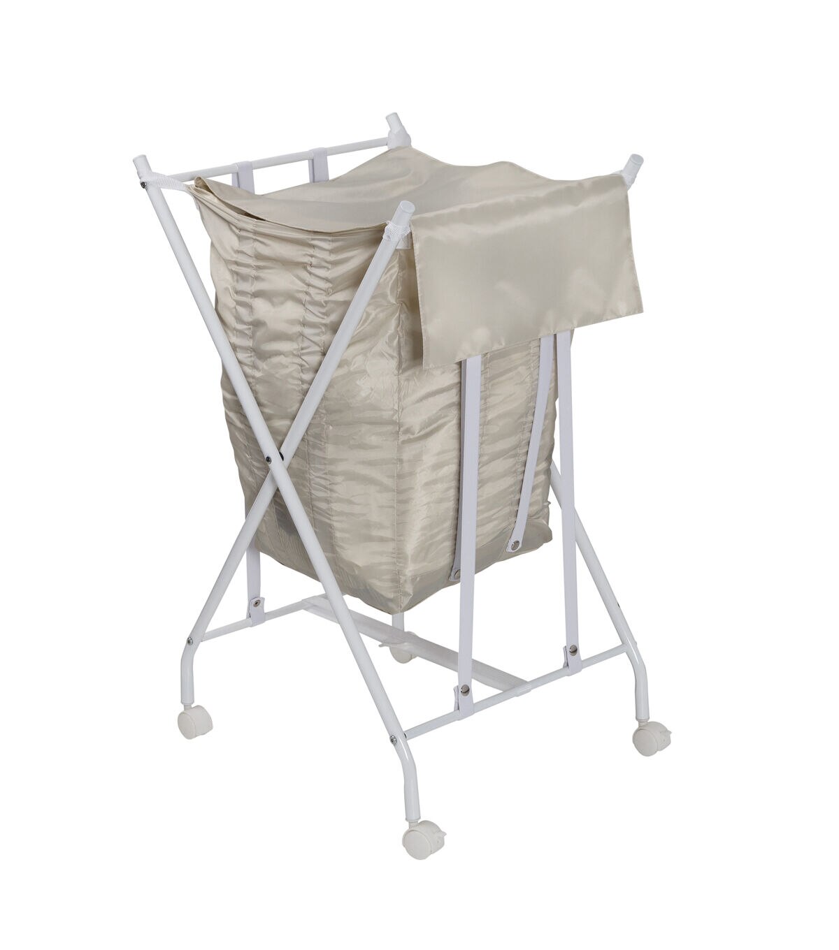 Honey Can Do 18 x 33 White & Natural No Bend Bounce Back Hamper