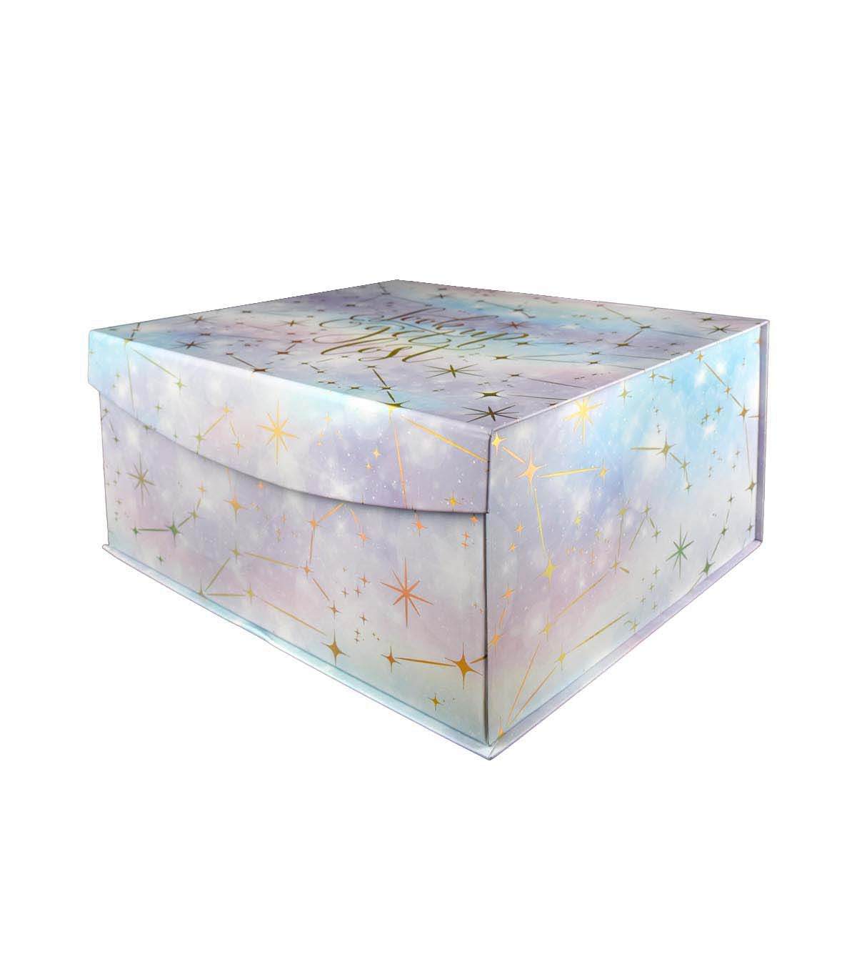 16 x 14 Holographic Gold Foil Flip Top Box by Place & Time