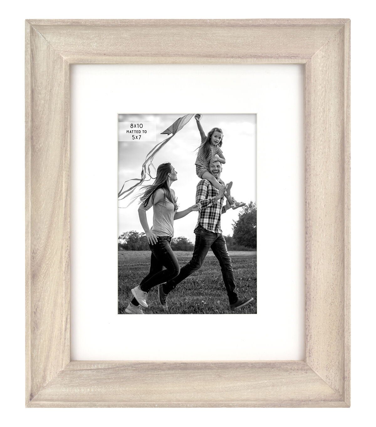 8 x 10 Matted to 5 x 7 Reclaimed Burnt Pine Tabletop Picture Frame