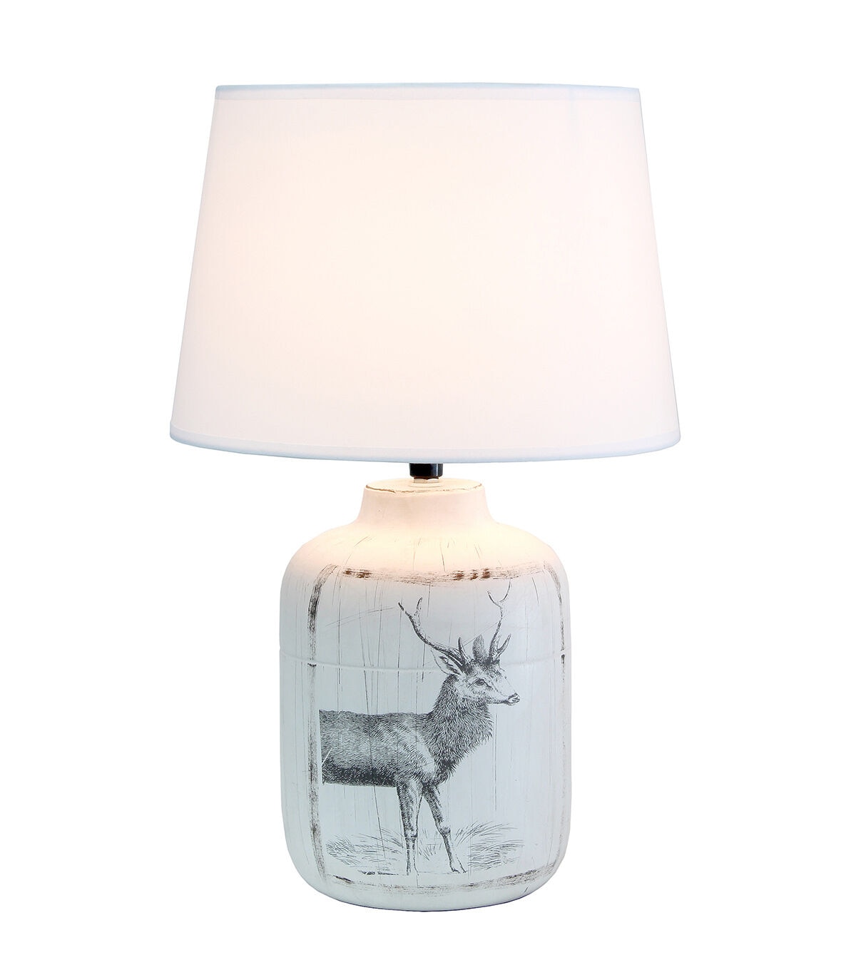 All The Rages Rustic Deer Buck Ceramic Farmhouse Accent Table Lamp