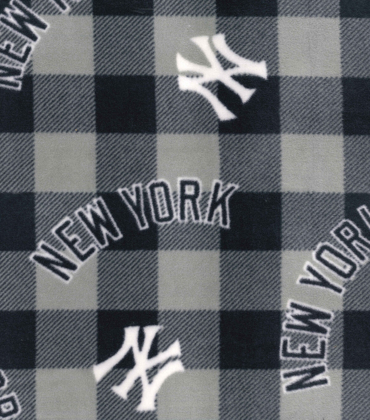 Fabric Traditions New York Yankees Fleece Fabric Buffalo Check