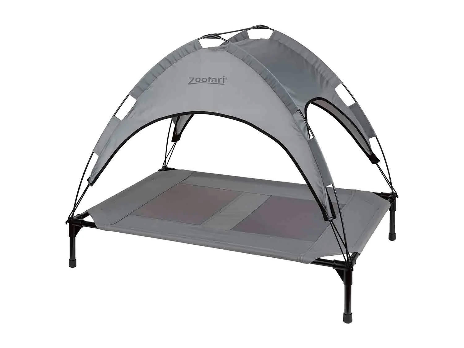 Cama con parasol para perro