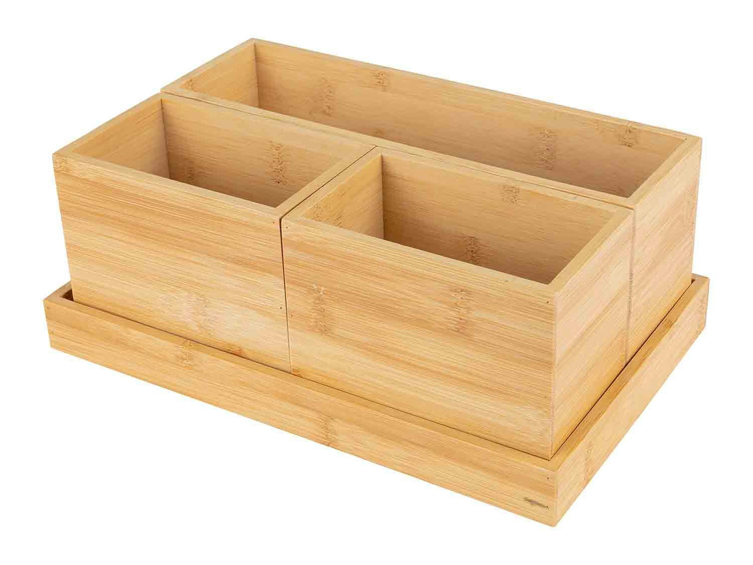 Wenko® Set de bandejas de bambú