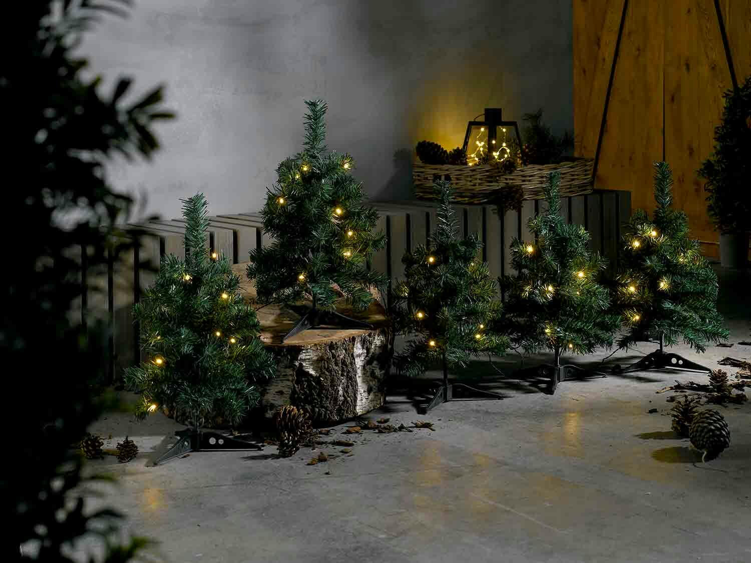 Árboles mini con LEDs