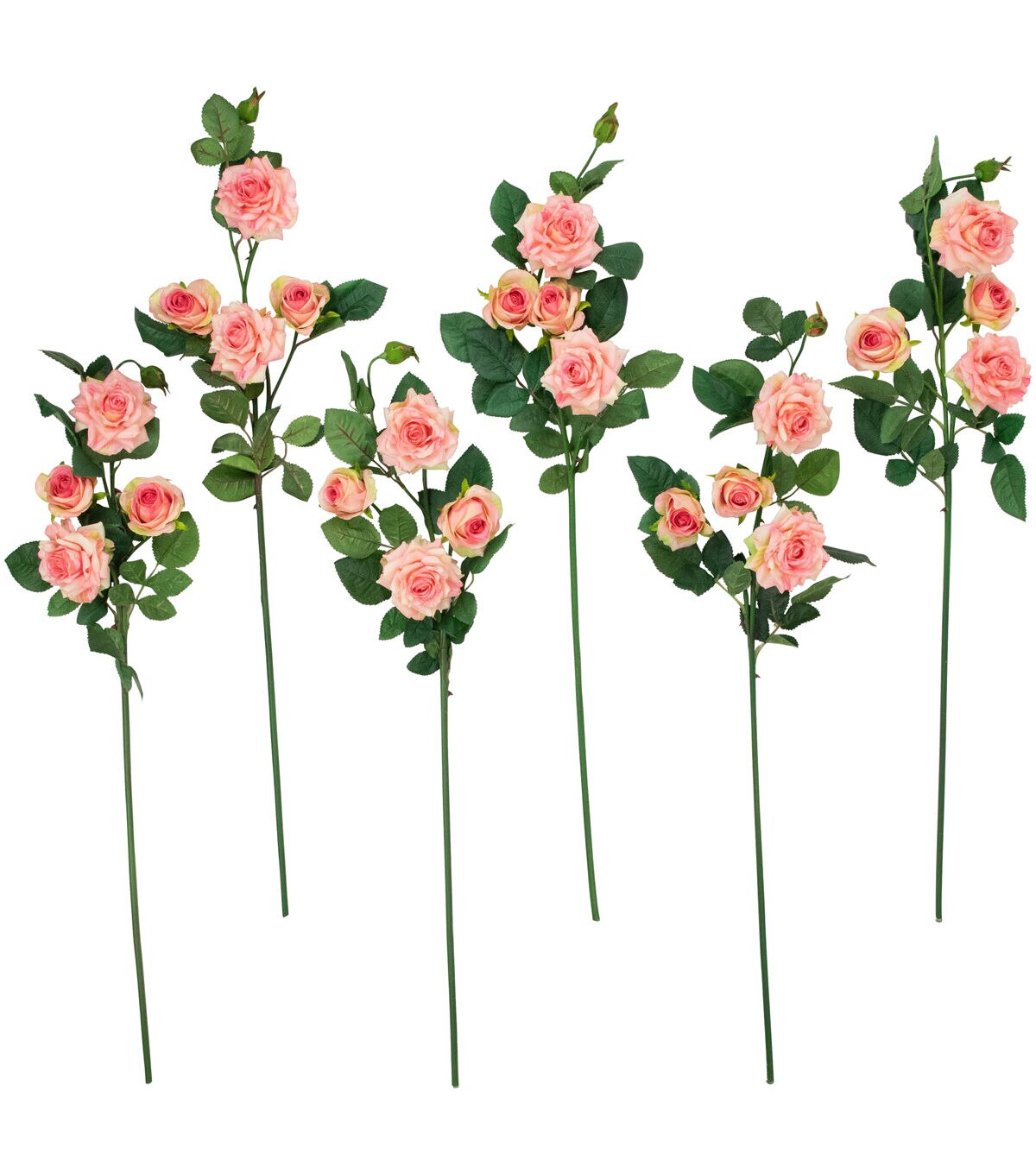 Northlight 35 Light Pink Rose Stems 6ct