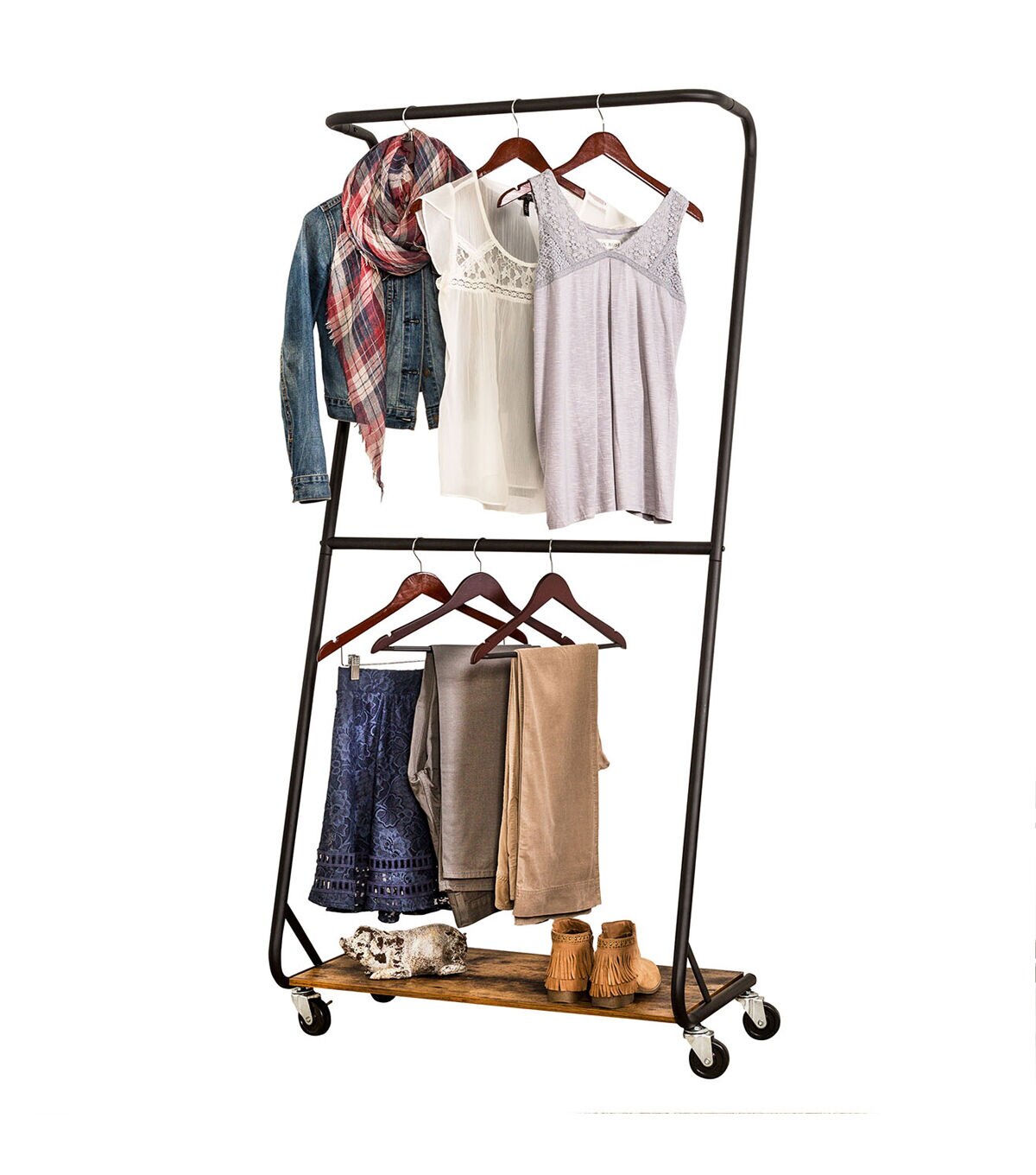 Honey Can Do Rustic Z Frame Double Bar