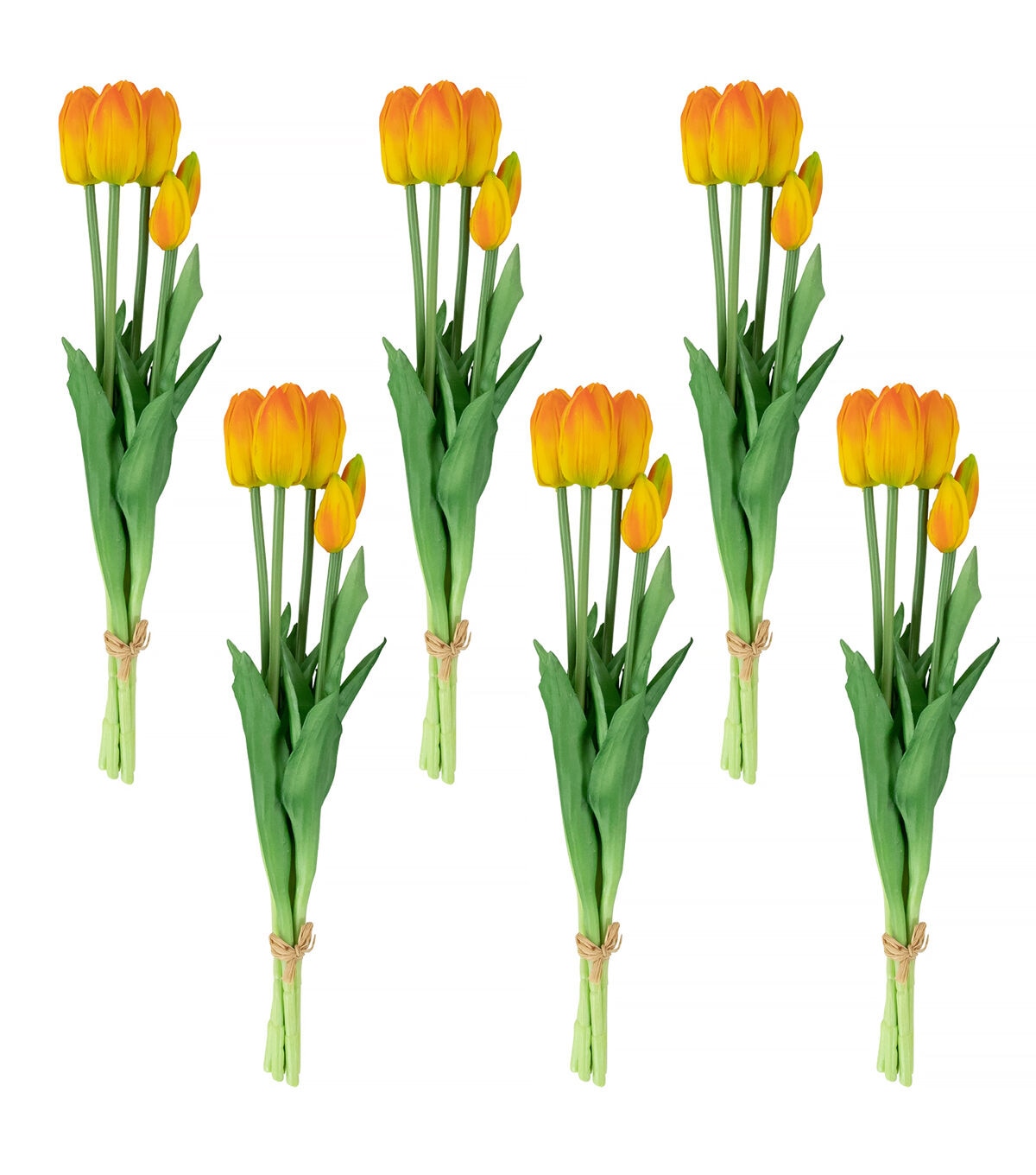 Northlight 18 Orange & Yellow Tulip Stems 6ct