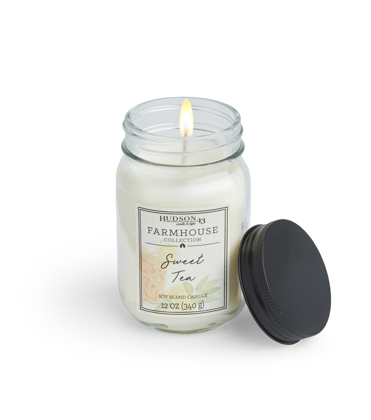 12oz Sweet Tea Scented Mason Jar Candle by Hudson 43