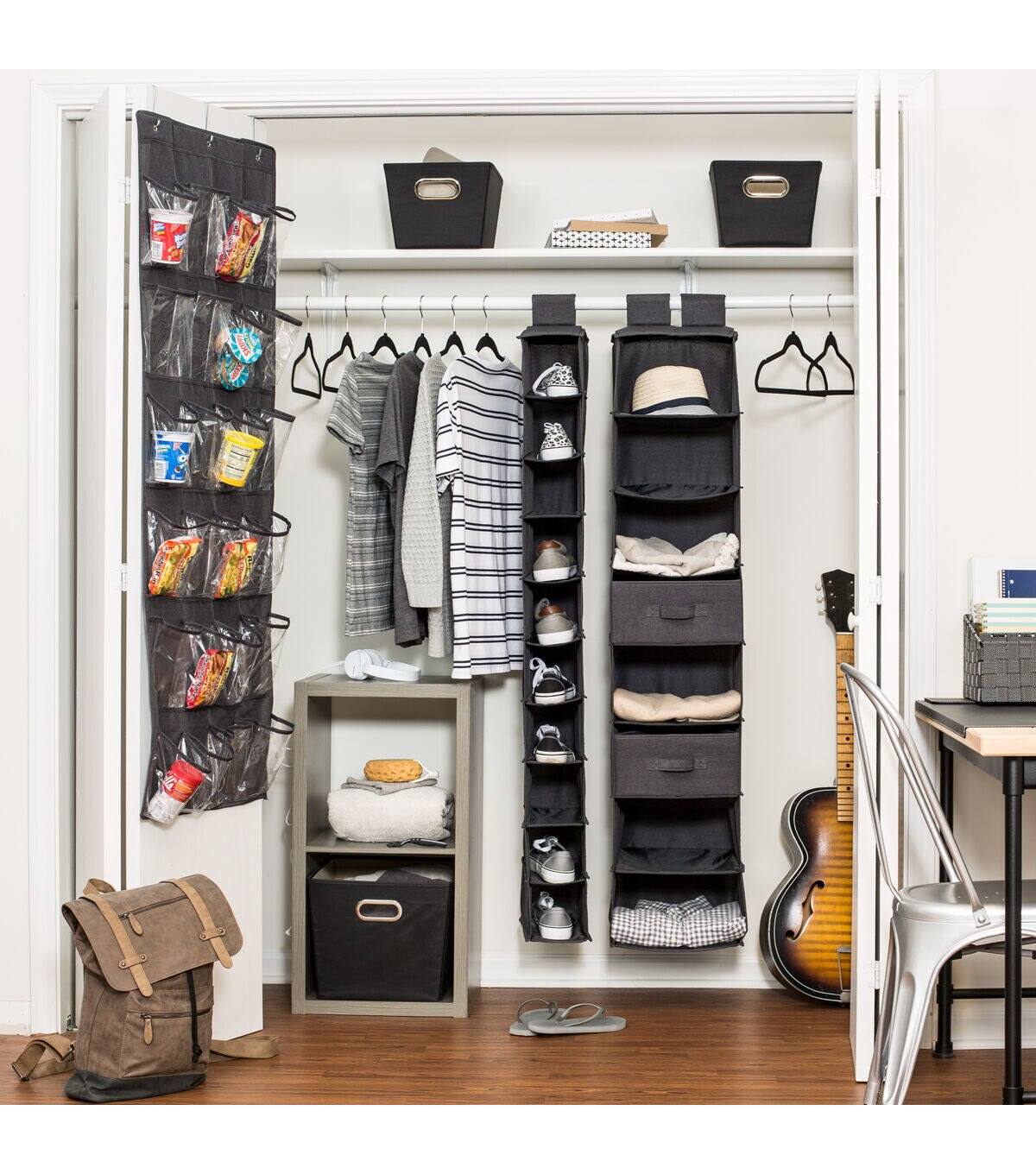 Honey Can Do 16 x 11 Black Storage Bin With Carrying Handles