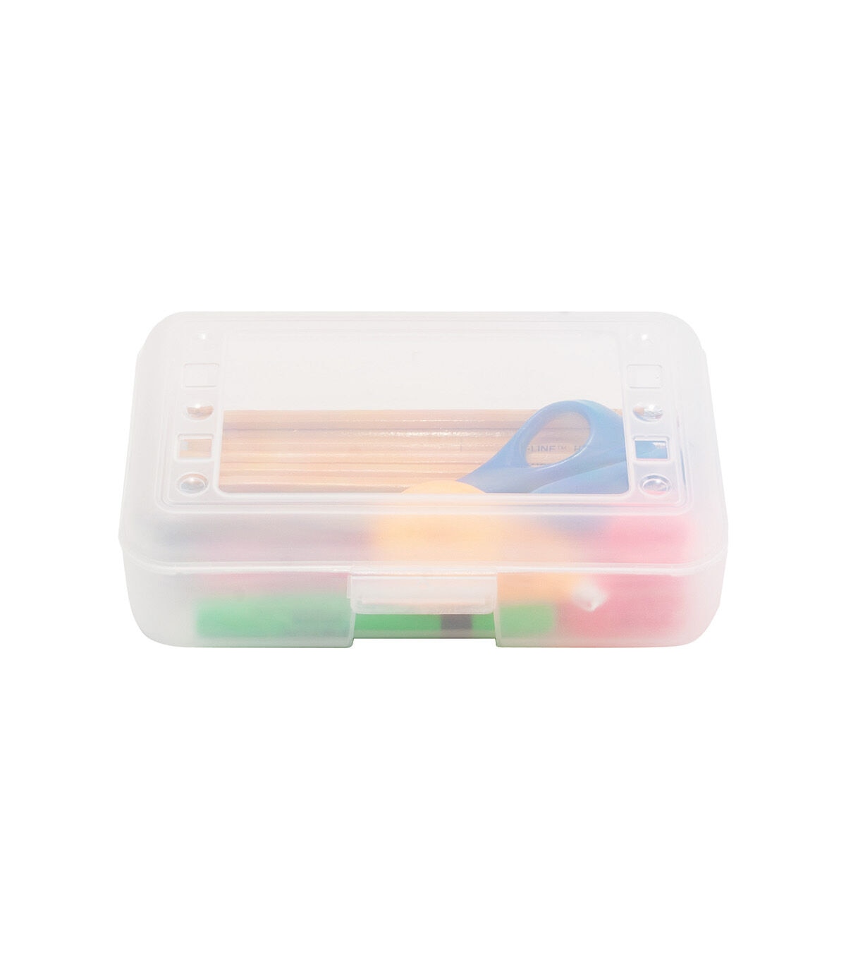 Advantus 8.5 x 4 Clear Plastic Pencil Box